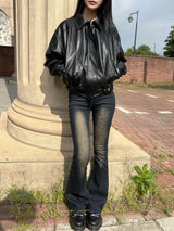 Y2K Vintage Washed Brownie Bootcut High Waist Long Pants