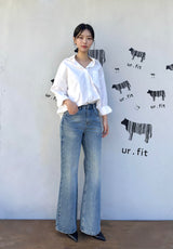 レギュラーセミブーツカットデニムパンツ code 25007