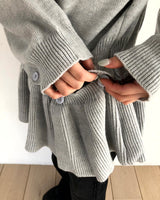 Peon Layered Frill Button Knit