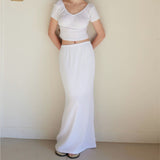 ROSE LONG SKIRT / WHITE