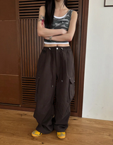 [Unisex] Dart cargo wide pants(2color)