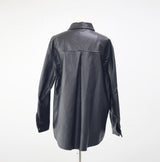 (Unisex) アップオーバーフィットレザージャケット