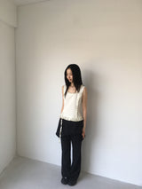 ラッフルスリーブレス(アイボリー)