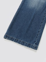Wide Button Denim Pants