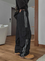 Elmo Side Line Cargo Denim Pants