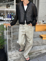 [Unisex] クロシェクロップカーディガン(3color)