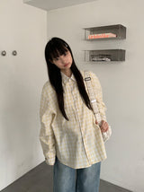 プチオーバーチェックシャツ