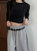 [Unisex] Belted sweat bermuda pants(3color)