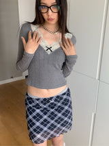 ドロシーチェックシフォンスカート