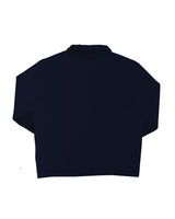 Frill 8 button pk shirt / navy
