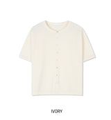 Snapd Round Short Sleeve Cardigan