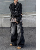 Flip Wide Denim Cargo Pants