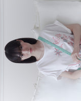 クレヨンフルーツTシャツ (アップルホワイト)