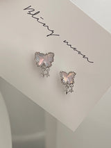 [3 color] starlight butterfly piercing / 2 sizes / twinkle opal drop unique