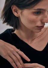 [925 silver] Deux.silver.186 / リュバンピアス (ゴールド)