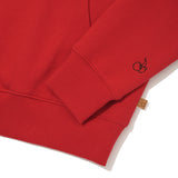 LOWKEY BOOK CLUB LETTERING RAGLAN HOODIE [RED]