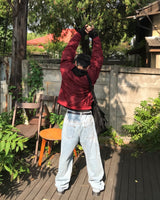 Handle Over Embroidered Denim Pants