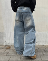 Brush denim pants