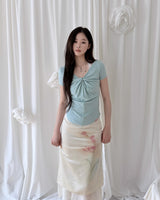 Luna Summer Twisted Shirring Top