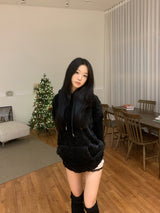 [UNISEX]Snowa cable Fleece Long Sleeve Hoodie 