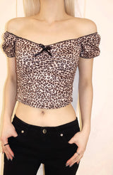 leopard ribbon T