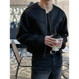 [F/W] ウールラウンドネッククロップジャケット (2color)