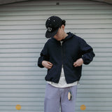 ストライプドウィンドブレーカー / Navy