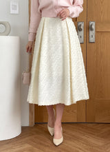 26SS★ Sotime Tassel Jacquard Flared Skirt