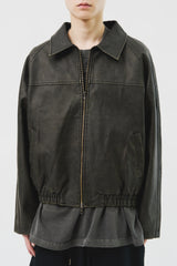 Dex Washed Leather Jumper (2color)
