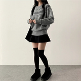 Snowflake Pogeun Nordic Round Knitwear