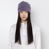 Twister Button Panel Beanie - Purple
