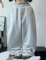LINE POINT BALLOON WIDE LONG PANTS 🖤🤍🩶3COLOR