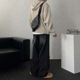 LAS Lettering Printed Hooded Zip-Up Knitwear (4 colors)