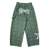Stars Camouflage Cotton Pants Khaki
