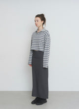 ローストライプクロップT[gray]