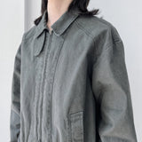 Texture Curved Harrington Jacket