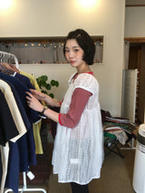 Rue Striped 3/4 Sleeve T-shirt (2color)