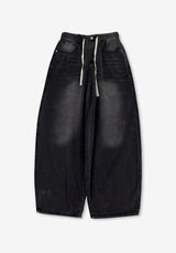 WNN Vintage Washing Balloon Denim Pants