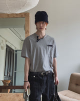 フィロ ダイアゴナル ヘンリーネック ショートスリーブ Tシャツ