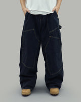 Hunter Rivet Denim Pants (Deep Blue)