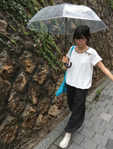 Nata Button Dot Raglan Short Sleeve Tee