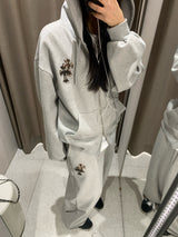 Reho Cross Patch Hoodie Zip-UP