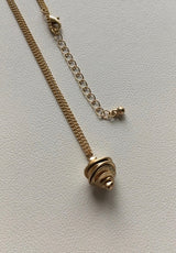 Matt conch symbol long necklace