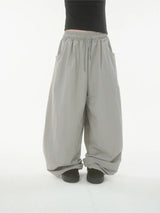 Sleek embroidery nylon pants -3C