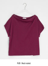 Lanka Two-Way Shoulder Loose Fit Short Sleeve Tee