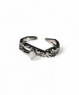 Gray Foggy Star Cubic Open Ring