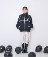 UNISEX パイピングトラックジャケット ブラック