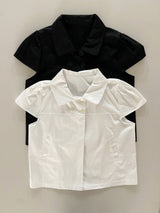 Way Collar Neck Cap Sleeve Short Sleeve Blouse Summer Jacket 2 Colors