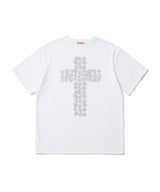 FLOWER CROSS T SHIRT - WHITE