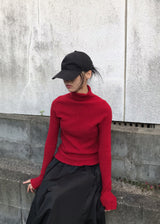 ウールタートルネックニット
